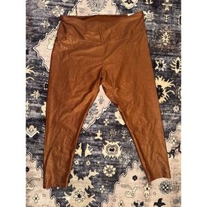 NWT CALIA Energize High Rise 7/8 Legging Copper Metallic Shimmer Plus Size XXL